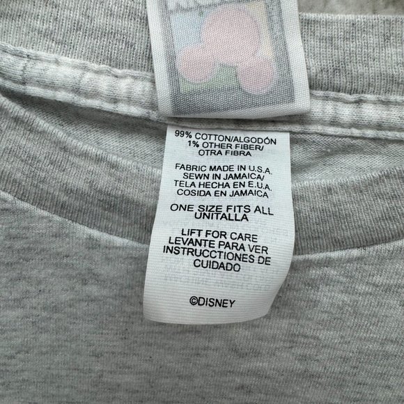 Vintage Disney Mickey Mouse T-Shirt XL Grey Graphic Short Sleeve Long Hem - Picture 8 of 9